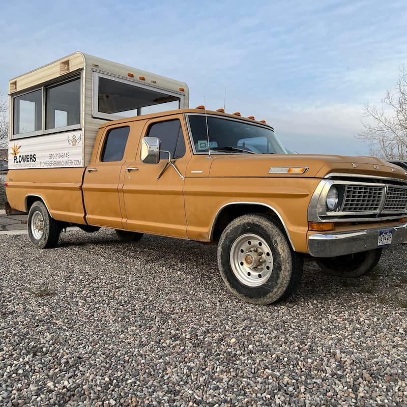 Old Brown Auction Truck